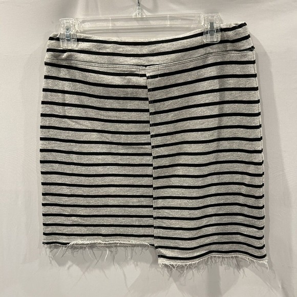 Sundry Women's Size 1 Small Drawstring Striped Asymmetrical Elastic Waist Skirt - Picture 4 of 5